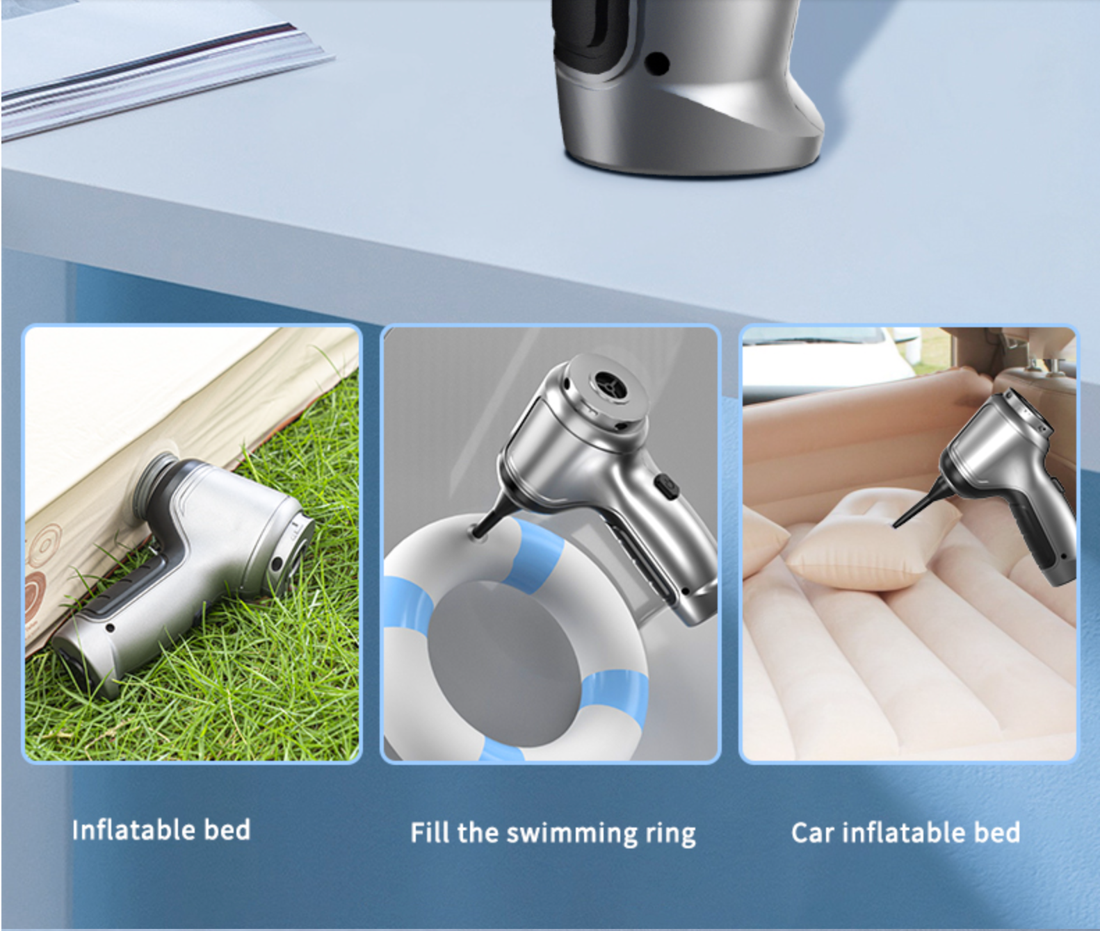 Portable mini støvsuger/støvblæser