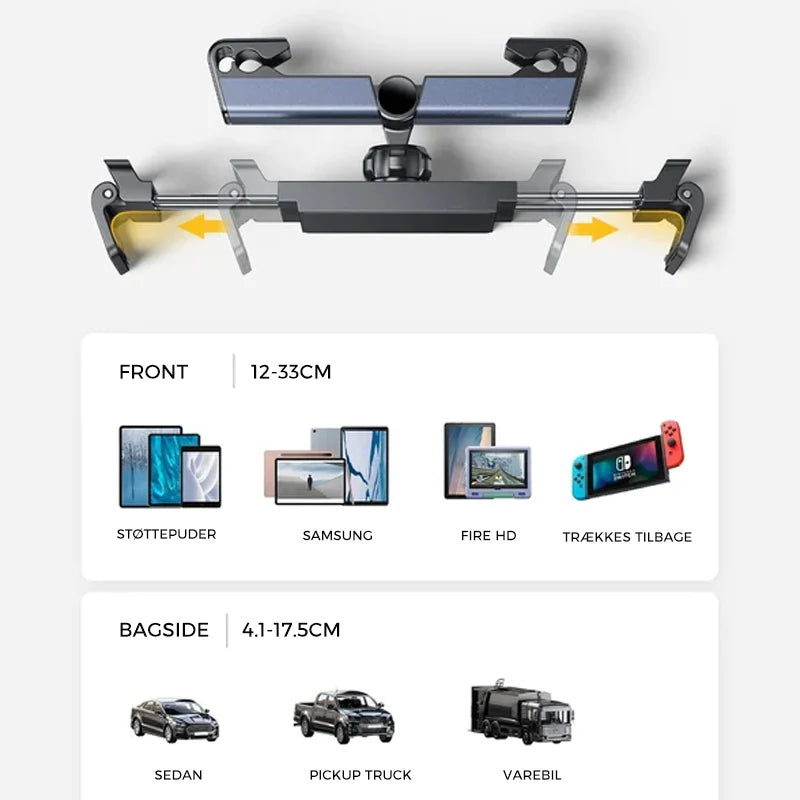 Tablet og mobilholder til bilen