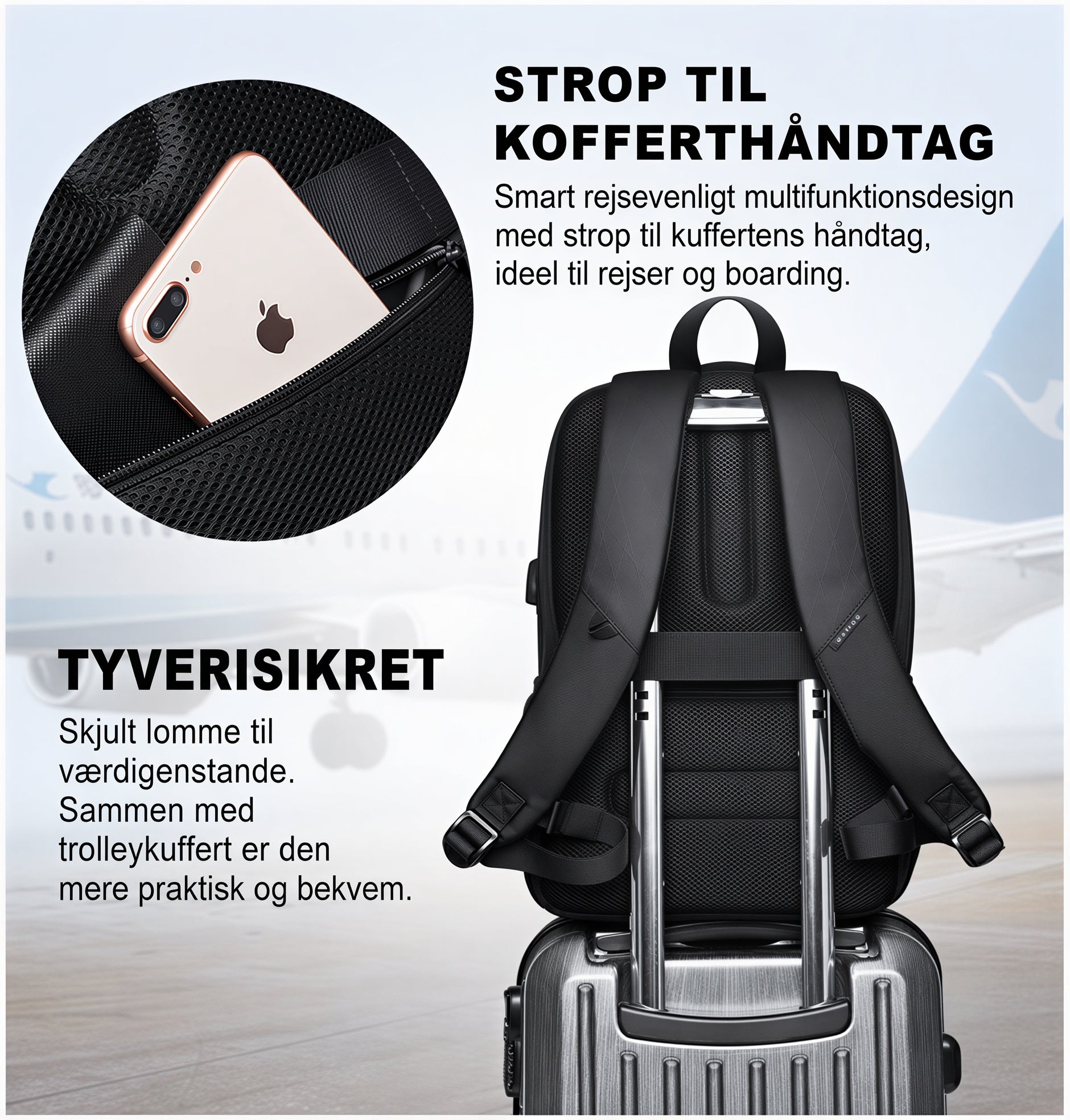Alt-i-ett Reise Ryggsekk